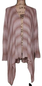 NUEVO Cárdigan Suéter Attitudes by Renee Frente Abierto Beige Ombre Tejido Talla Grande 3X - Imagen 1 de 4