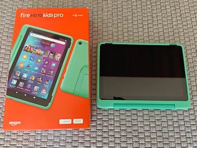 Amazon Fire HD 10 Kids Pro 32GB, Wi-Fi, 10 Zoll - Mintgrün, TOP Zustand, OVP - Bild 1 von 4