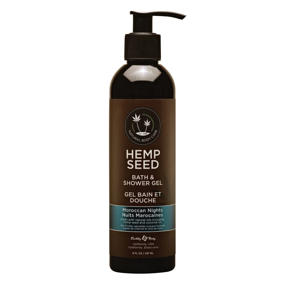 Hemp Seed Bath & Shower Gel, Moroccan Nights Scent - 8 oz - Moisturizing Form... - Image 1 of 4