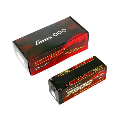 Gens Ace 7500mAh 130C 15.2V HV Lipo Battery 4S HardCase For 1/8 Racing Car Buggy - Image 1 of 4
