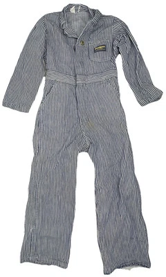 Vintage Child OshKosh B'Gosh Striped Sanforized Union Made Coveralls - Image 1 of 4