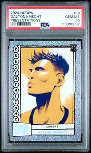 2024-25 Panini NBA HOOPS Dalton Knecht #19 Presentations Rookie SP RC PSA 10 GEM - Picture 1 of 2