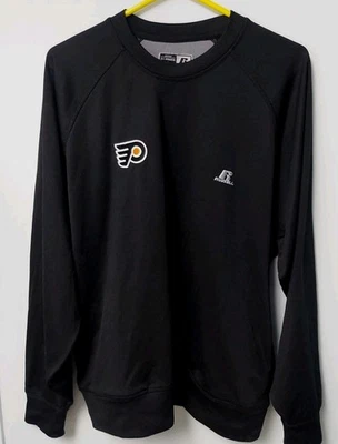 Sudadera Philadelphia Flyers Para Hombre Grande Negra Bordada Por Russell Dri Power Foto 1 de 4
