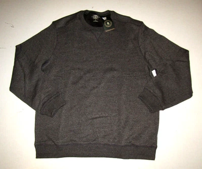 G.H. Bass & Co. Asphalt Gray Heather Sueded Fleece Crew Sweater Sweatshirt XXL - Image 1 of 3