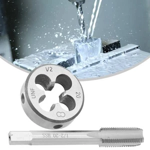 UNF Schneideisensatz 1/2-20 UNF Gewindebohrer Modell 1/2-20 UNF Rundgriff 1Set W - Picture 1 of 12