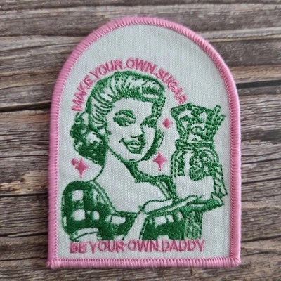 Pin Up retro haz tu propio azúcar sé tu propio papá plancha en parche Foto 1 de 2