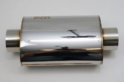 1320 ultra quiet resonator muffler stainless steel universal 3" inlet 3" outlet - Image 1 of 4