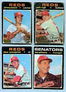 1971 Topps Lot Pete Rose Johnny Bench Dave Concepcion ROOKIE Williams *27731* - Picture 1 of 2