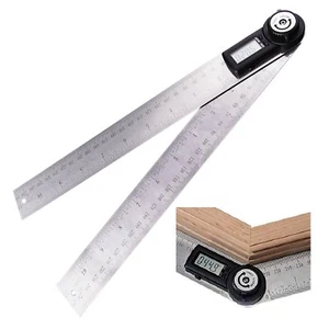 Digital Angle Finder Meter 600MM Protractor 0~360° Stainless Steel Ruler IP54 - Picture 1 of 11