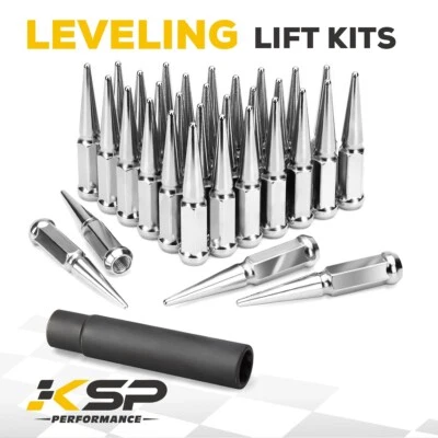 32 хромированных зажимных гайки с шипами 9/16-18 дюймов для Dodge Ram 2500 3500 1994-2011 F250 F350 - Изображение 1 из 4