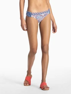 Lucky Brand NEW White Size Large M Junior Hailey Paisley Bikini Bottom $54  - Picture 1 of 3