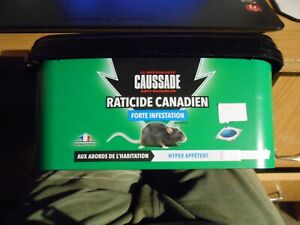 7 sachets individuels  10 grammes de raticide canadien anti coagulant -