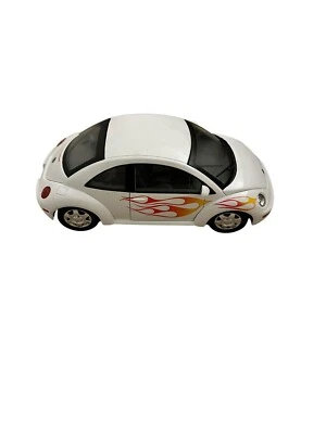 Matchbox Drew Carey Show 1999 VW Beetle Diecast Car Custom Flames White #5702 - Image 1 of 3