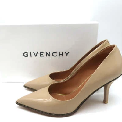 Zapatos de salón Givenchy con cremallera beige charol talla 36 punta tacones Foto 1 de 4