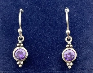 Silpada W2397 Ohrhänger Sterlingsilber lila Zirkonia  - Bild 1 von 6