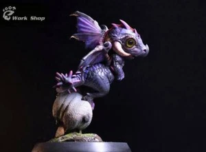 World of Warcraft Fanart Onyxia little Dragon Statue Purple Ver - Picture 1 of 7