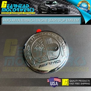 Botón de parada de arranque motor AMG emblema árbol Affalterbach aluminio 3D 37 mm Benz C - Imagen 1 de 3