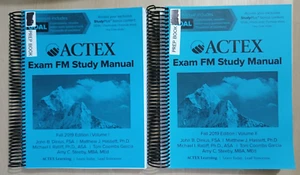 ACTEX Exam FM Study Manual Volumes 1 and 2 - Imagen 1 de 1