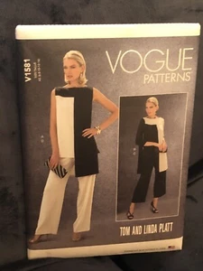 V1581 Vogue Sewing Pattern Designer Tom and Linda Platt Top/ Pants Misses 6-14 - Picture 1 of 2