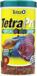Pro Fish Food, Tropical Color Crisps with Color Enhancers, Floating Fish Food, 7 - Picture 1 of 1
