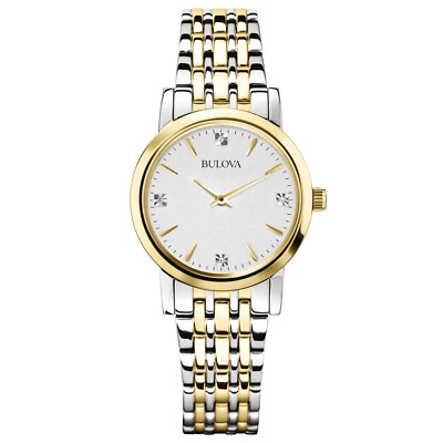 Orologio Donna Bulova Classic Slim Diamanti Ref. 98P115 Rivenditore Autorizzato - Immagine 1 di 4