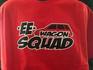 Honda EE Wagon Squad Shirt 88-91 EDM EF Turquoise Red shirt Japan Rare - Picture 1 of 4