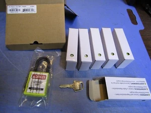 6 – BRADY Nylon Safety Lockout Padlocks - Keyed Alike, Yellow, Plastic Shackle - Picture 1 of 11