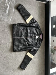 We The Free People Ryder Sport Vegan Faux Leather Moto Jacket L BNWT NEW £188 - Picture 1 of 10