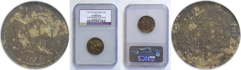 1797 Half Cent NGC Genuine Cover
