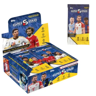 Tarjetas coleccionables Topps UEFA UCL Superstars 2023/2024 Booster Display Starter
