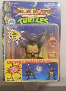 Teenage Mutant Ninja Turtles CARTWHEELIN KARATE DON 1996 Playmates New Old Stock - Picture 1 of 6