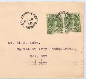 NEWFOUNDLAND Canada Cover *St John's East* 1918 CDS Local {samwells-covers}XC91 - Picture 1 of 11