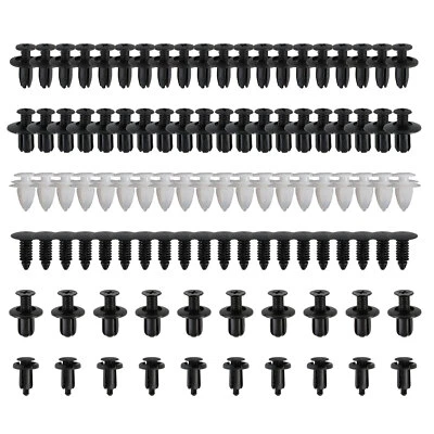 100pcs Car Body Plastic Fender Bumper Tool Trim Retainer Fastener Clips Push Pin - Image 1 of 4