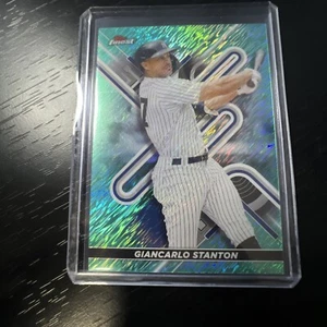 Giancarlo Stanton 2022 Topps Finest Aqua Shimmer Refractor /175 Yankees - Picture 1 of 2
