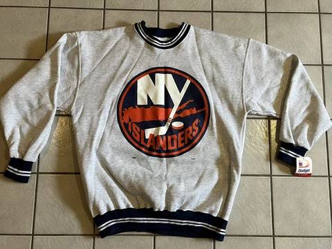 Vintage New York Islanders Sweater NHL, Size XL, NWT by Dodger USA Made Cover