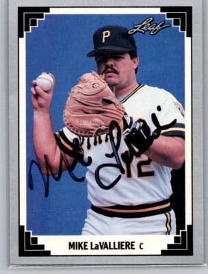 Mike LaValliere 1991 Leaf Auto Signed by #15 Pittsburgh Pirates - Image 1 of 2