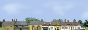 MODEL TOWN BACKSCENES OO GAUGE THE VILLAGE HIGH STREET (MT0081) - Foto 1 di 1