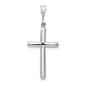 14K White Gold Cross Pendant K362 - Picture 1 of 5
