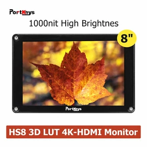 Portkeys HS8 8inch 1000nit High Brightness On-Camera Field Monitor 4K SDI HDMI - Picture 1 of 12