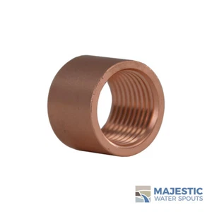 Accesorio de medio acoplamiento de tubería roscada NPT de cobre 1/2"" .5"" NPT CU - Imagen 1 de 5