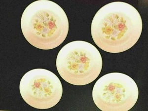 Corelle Dessert Plates Set of 5 Floral Bouquet Design 7.25" - Picture 1 of 4