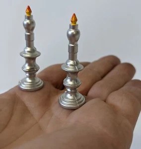 Miniature Dollhouse Candle Hand-Painted Dollhouse Doll Miniature 1-3/4" - Picture 1 of 2