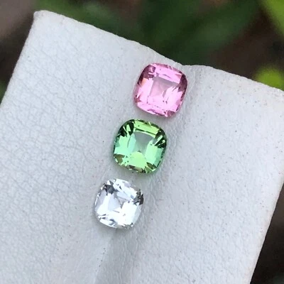 2.35 Ct top quality rare multi color natural Tourmaline loose gemstone lot AFG - Image 1 of 4