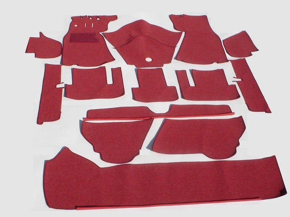 КОМПЛЕКТ КОВРОВ MERCEDES BENZ W121 190SL 1955-1963 НЕМЕЦКОЕ ОРИГИНАЛЬНОЕ КВАДРАТНОЕ ПЛЕТЕНИЕ 14 шт. - Изображение 1 из 4