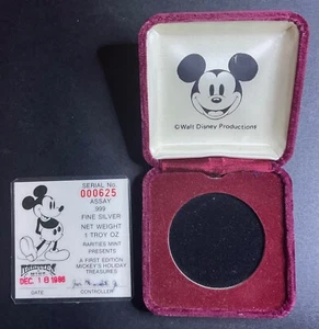 1986 Rarities Mint Mickey's Holiday Treasures First Edition Box & Assay NO COIN - Picture 1 of 7