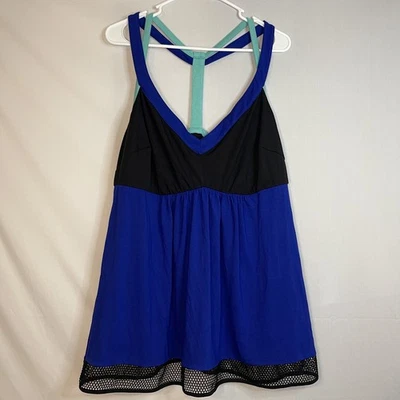 Camiseta sin mangas Sophie Theallet for Cacique 18/20 azul/negro espalda deportiva para dormir salón nueva con etiquetas Foto 1 de 4