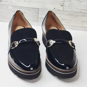 Alex Marie 8M Loafer schwarz Lackleder klobig Plateau Lug Büro Freizeitschuh - Bild 1 von 10