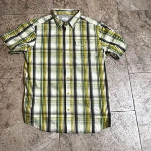 Columbia Outdoor Hemd Herren L Nylonmischung belüftet kariert Kurzarm Knopfleiste - Bild 1 von 6