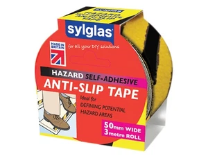 Sylglas Anti-dérapant Bande 50mm X 3M Noir & Jaune Hazard SYLASTBLY - Picture 1 of 2