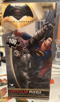 CARDINAL LENTICULAR ACTION PUZZLE 3D BATMAN v SUPERMAN 100 PEÇAS NOVO - Imagem 1 de 4